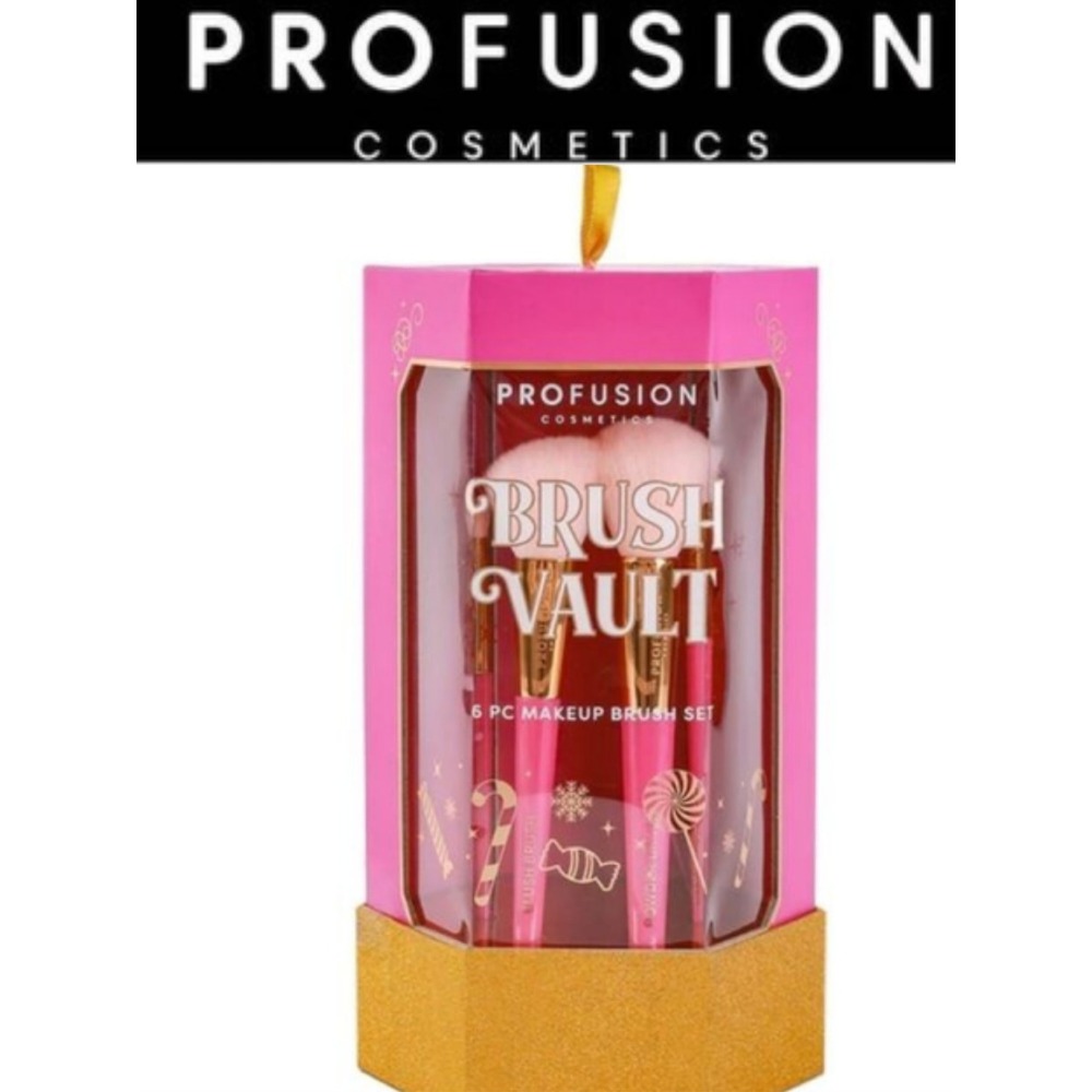 Profusion Cosmetics Brush Vault 6-PC Makeup Brush Set